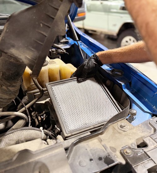 engine air filter replacement during scheduled maintenance at Tizzano Automotive